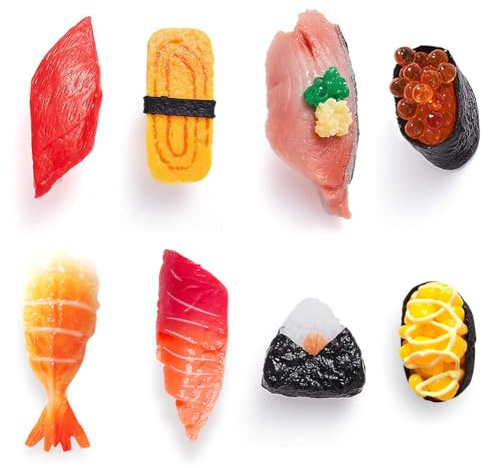 8 PCS Sushi Refrigerator Magnets, Cute Simulation Sushi Refrigerator Magnets, Japan Tourist Travel City Souvenir Collection Letter Fridge Sticker Whiteboards Magnets