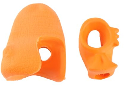 2 st universell violinbåge greppskorrigerare mjuk återanvändbar fiol viol båge håller läromedel (orange)