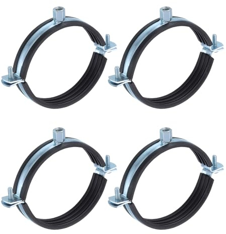 Kvartsman 4 stycken delad ring rörklämma, 110 mm/4,33 tum justerbar rörhållare klämma vägg tak montering rörband stöd för dräneringsrör rör