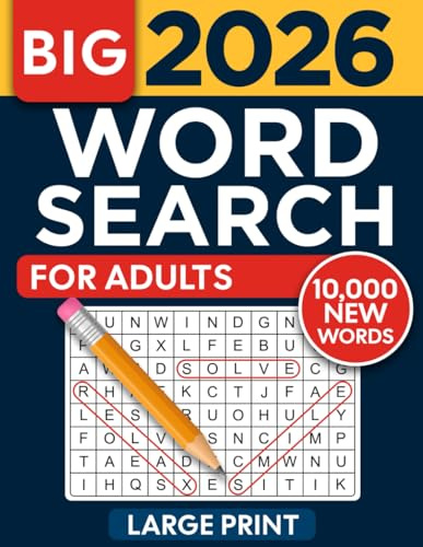 Big Book of Word Search – 10000 New Words: Relaxing Word Search Puzzle Book for Adults and Seniors | Large Print and Anti Eye Strain | Giant and Fun ... Each Word (FOR A YOUNGER BRAIN AT EVERY AGE)