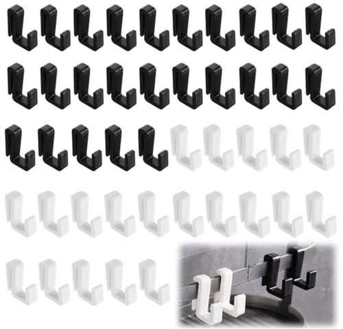 ZENQARI 45 Pezzi Gancio a S Mini Gancetto a Forma di S Utilizzato per Gioielleria E Artigianato E Portachiavi E Etichette Gancetto Decorativo 20 Pezzi Bianco E 25 Pezzi Nero