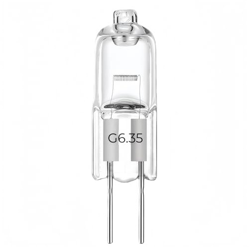 G6,35 halogenlampor 12 v 24 v 220 v 110 v – ljus 20 w 30 w 50 w 70 w 100 w 150 w 200 w med 3 000 k varmt ljus – perfekt för ljuskrona och projektor, stift skugglös lampa (220 V-150 W)