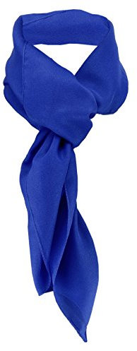 TigerTie Damen Chiffon Halstuch blau royalblau Uni Gr. 90 cm x 90 cm - Schal