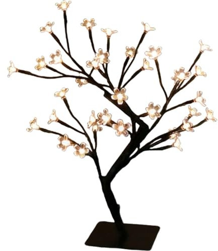 Artibetter Lámpara De Árbol De Cerezo Led Con 36 Luces Luz Decorativa Para Mesita De Noche Y Escritorio Ideal Para Hogar Bodas Y Fiestas Con Ambiente Romántico