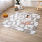 INTOMENG Kindermatte Puzzlematte Baby Play Mat for Floor Interlocking Eva Foam Puzzle Mat Krabbeldecke FüR Baby Druckmuster von Meeresorganismen Krabbelmatte rutschfest 142×142×1cm, Beige Modell 16