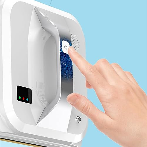 DESHVA Robot Lavavetri Lavavetri Elettrico ， Lavapavimenti Professionale Lavavetri con Corda di Sicurezza E Telecomando Aspirazione 2200pa per La Pulizia di Finestre di Grattacieli E Domestiche