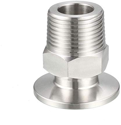 XYWHPGV Sanitär-Rohrfitting 3/4 PT Außengewinde auf 1,57 Ferrule Edelstahl-Klemmfitting, Packung mit 1(02867 cb6d9 62a22 7b13a d9b89 4fa4a