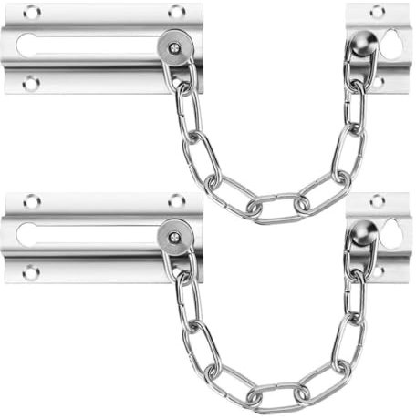 HOMSFOU Verrou à Chaîne Pour Porte Entrée Loquet De Porte Intérieur Antivol Serrure à Chaîne Robuste Pour Sécuriser