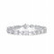 ZYNSAE S925 Silber Ice Flower High Carbon Diamant Armband, Silber