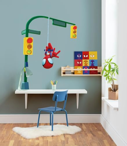 Komar Wandtattoo - Spidey and His Amazing Friends Lamp Swing - Größe 50 x 70 cm - Marvel, Wandsticker, Kinderzimmer, Aufkleber, Bunt