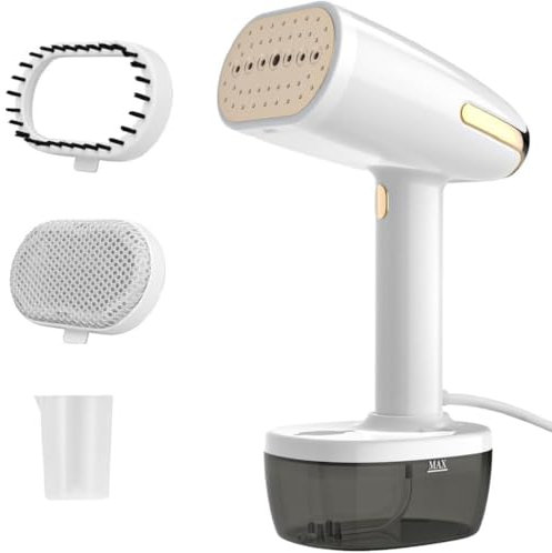 Steamer - Piastra per vapore, 1800 W, 350 ml, spazzola per il vapore per vestiti, ferro a vapore in ceramica, antiaderente, per ufficio, casa, viaggi