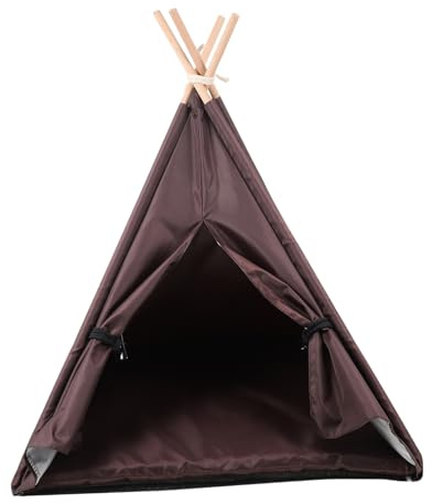 BELLIFFY Waterproof Dog Teepee Pet Tent Made of Sturdy Oxford Cloth with Light Obscuring Feature Suitable for Indoor and Outdoor Use for Dogs and Cats