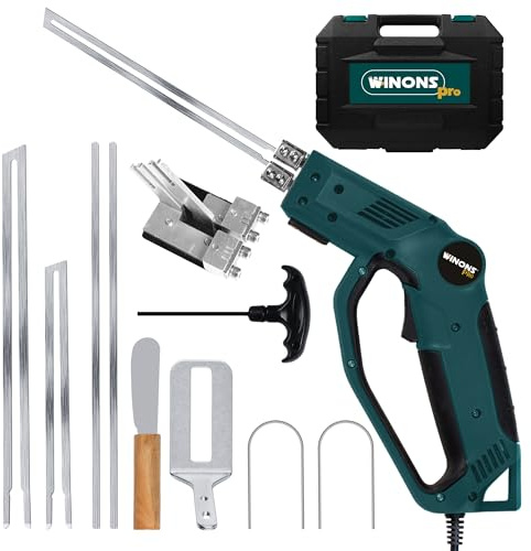 WINONS 330W Couteau Chaud Découpe Polystyrène WFC0012, Avec Rainureuse, Refroidi à l'Air, Contrôleur de Température 710°C, Coupe EPS XPS EPE EVA EPP (Kit de 8)