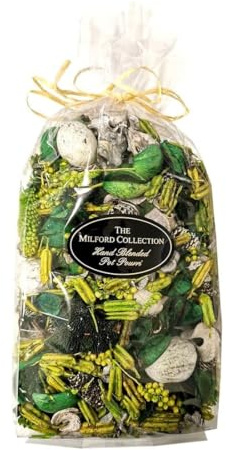 Milford Collection - Set di 2 potpourri al gelsomino e magnolia (set da 2 x 250 g), colore: verde