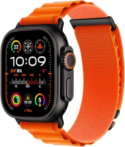 Alpine Loop-armband kompatibelt med Apple Watch Ultra 49 mm, 46 mm, 45 mm, 44 mm, 42 mm, 41 mm, 40 mm, 38 mm, ersättningsarmband, kompatibelt med iWatch