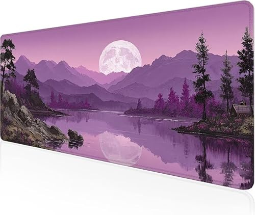 Mouse Pad Purple Gaming Mouse Pad Landscape Large Desk Mat 1500x800x3mm,Work From Home Essentials Non-Slip Rubber Base Special Textured Water-Resistant Surface Wear-Resistant For PC,Laptop Y1-1000