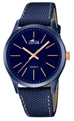 Lotus Herren-Armbanduhr 18166/2, Edelstahl, Blau, Durchmesser 42 mm