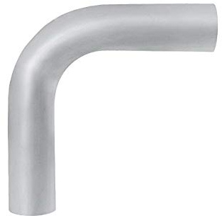 HPS AT90-200-CLR-312 6061 T6 Aluminum Elbow Pipe Tubing, 16 Gauge, 90 Degree Bend, 2 OD, 0.065 Wall Thickness, 3 1/8 Center Line Radius