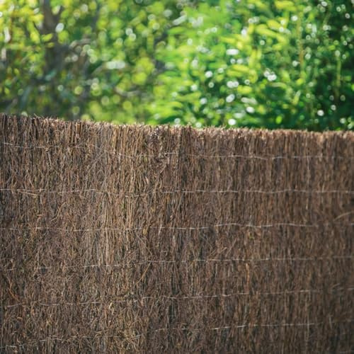 CATRAL Nortene | Brezo Combi Natural 1X3 M | Cerramiento Decorativo de Brezo y Mimbre | Ocultación Media para Jardín, Terraza y Balcón