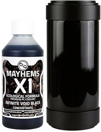 Mayhems - X1 Concentrate PC Coolant - Computer Water Cooling Fluid - Liquid Cooling, Eco Friendly Series, 250 ml, Infinite Void Black
