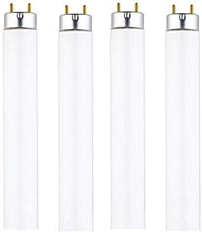 DYSMIO F32T8 32-Watt 48-inch Tube Light Bulb, 4100K, 2950 Lumen, G13 Medium Bi-Pin Base T8 Fluorescent Light Bulb with Cool White Light - Pack of 4