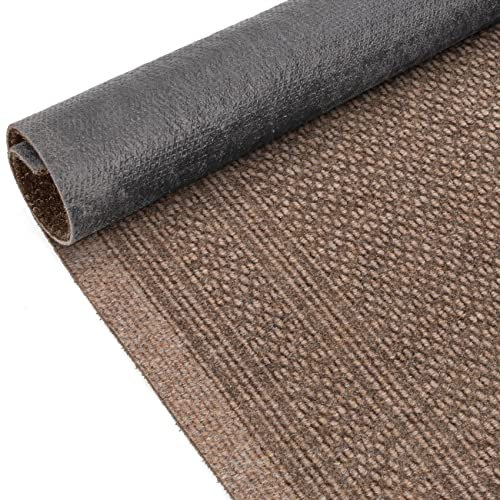 ANRO Schmutzfangmatte Flur Läufer Schmutzfangläufer Fußmatte Teppichläufer Flurteppich Türmatte Meterware Dunkelbeige 220x80cm
