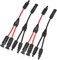 DODUOS 2 Paar Solarkabel Y-Verteiler Solarpanel-Kabel MMF+FFM für Parallel-Photovoltaik-Anschluss, Solarpanel Stecker Solaranschluss Y-Zweig Paralleladapter, 2 Rot + 2 Schwarz