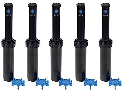 [Pack 5] Arroseur émergent de turbine 3504-PC, Rain Bird - Arroseurs d'irrigation de gazon - Arroseurs de turbine sectoriels (40º-360º) de ½ facile Utilisation pour courts et moyens portés