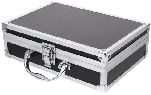 ibasenice Aluminum Carrying Case Hard Briefcase Metal Storage Box with Handle Multi Functional Tool Case for Men Portable Organizer for Home Office Business Trip and Travel 9.06 X 6.30 X 2.76 in