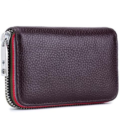 SENDEFN Geldbörse Damen, Portemonnaie mit Reißverschluss und viele Fächer, Geldbeutel Leder, RFID-Schutz Kartenhalter mit vielen Fächern, klein und im Kurzformat Brieftasche Für Frauen