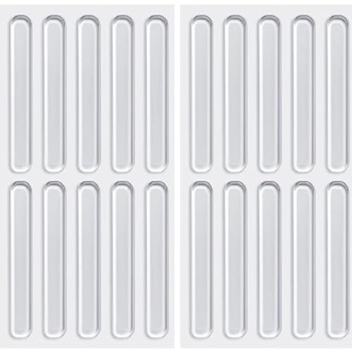 JCKD20pcs tampons de Protection en Caoutchouc Transparent, tampons élastiques Auto - adhésifs, Tapis de Protection en Silicone Transparent, pour Meubles et Portes, tiroirs, armoires