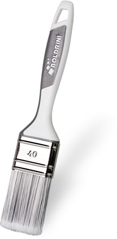 Boldrini Pennello - Pennellessa per smalti con setola sintetica e manico ergonomico gommato misura 4 cm- made in Italy