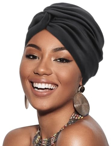 DRESHOW Kvinnor Turban Förbindning Tvinnad Fläta Hårskydd Omslag Hatt Afrikansk Mössa Huvudbonader Chemo Cancer Keps