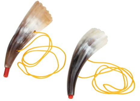 Yardwe Juguete De Cuerno De Buey Para Niños Tamaño Pequeño Trompeta De Plástico Sonido Uniforme Bocina Divertida Para Juegos Deportivos Pack De 2 Piezas Color Aleatorio