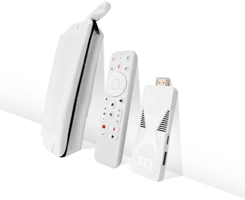 BOXPUT S13 Snap Android TV Stick Android 14 Streaming Device RK3518 Quad Core 2GB RAM 16GB ROM Dual Band WiFi 2.4G Voice Remote Control Smart TV Dongle with Gift Dust Bag