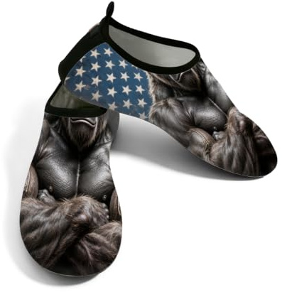 Glilade Zapatos de agua para mujeres y hombres, zapatos de playa para piscina, yoga, surf | Zapatos de natación descalzos de secado rápido, antideslizantes, para exteriores, para pesca, remo, río, lago (gorila)