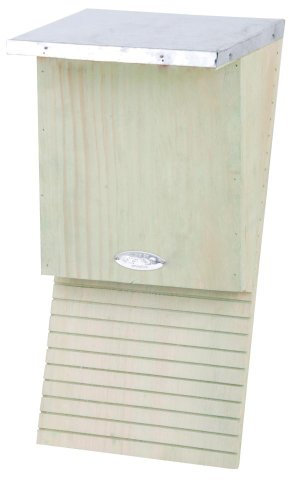 Esschert Design NKVM - Scatola per Pipistrelli in Legno, 39 x 18 x 17 cm, Colore: Naturale