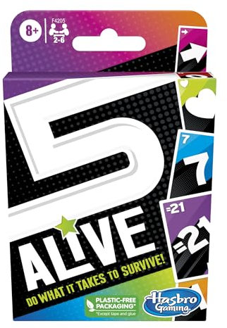 5 Alive Kartenspiel, schnelles Spiel für Kinder und Familien, leicht zu erlernen, lustiges Familienspiel ab 8 Jahren, Kartenspiel für 2 bis 6 Spieler