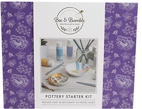 Bee & Bumble Pottery Starter Kit - Pastel, Pastel, Single Craft Set, DIY, Art and Crafts, Wax, Unique Gift