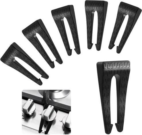 6 Stück Herdknopf Kindersicherung Herd Drehknöpfe Herdschutz Baby Sicherung Herdknöpfe Herdschutzqitter, ohne Knopf Demontage (Schwarz)