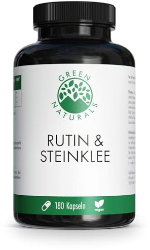 GREEN NATURALS Rutin & Steinklee 500 mg vegan Kps., 180 Stück