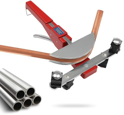 Rohrbiegemaschine manuell, Handbiegegerät für Rohrdurchmesser 6-22 mm und Biegeradius bis 90° Rohrbiegewerkzeug für Alu- Kupfer- und Kunststoffrohre
