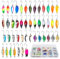 Fishing Forellen Spoon Set, 46 Stück Forellenköder, Blinker Angeln Set, Spoons Forelle Set, Spinner Blinker Set für Barsch, Zander, Hecht, Forelle, 2g/2.5g/3g/3.2g/3.5g/4.5g/5g Köderfisch