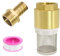 DIYCUT Fussventil mit Saugkorb, Messing Rückschlagventil Wasser, 1 zoll Saugfilter Set, mit 1 zoll Außengewindeanschluss und Rohmaterialband, für Saugrohre, Pumpen, Saugleitungen