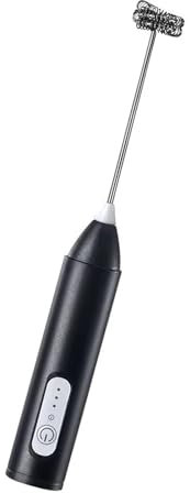 Cordless Nonrust Steel Milk Frothing Rod 3 Mode Fast Foams Creation for Hot Chocolate Cappuccinos ABS Materials Easy Cleaning Milk Frother for Matchas