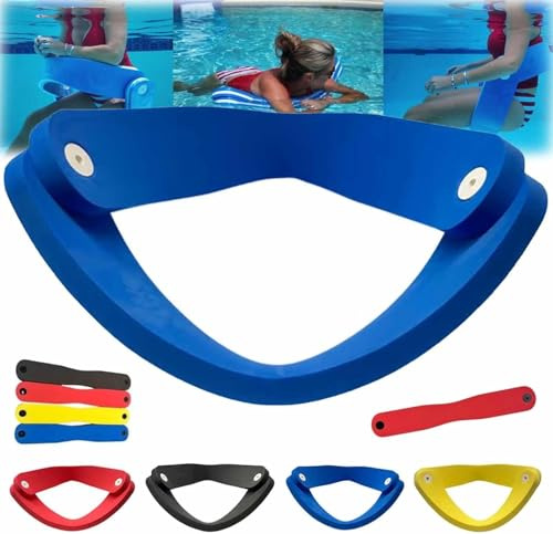 Water Recliner 3-in-1Non-Inflatable Foam Pool Chair Float Hammock with Swimming Noodle Base Adults Foldable Stable Floating Lounger for Party Lake Beach (Blue)