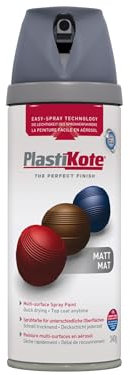 Plasti-kote 23102 400ml Premium Spray Paint - Matt Grey