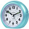 Atrium Wecker Analog Quarz ohne Ticken mit Licht und Snooze Hellblau Metallic A240-15