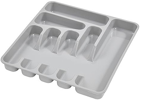 keeeper Portaposate con 7 Scomparti, Inseribile nei Cassetti, 39,5 x 37 x 5 cm, Pablo, Nordic Grey (Grigio)