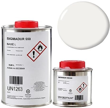 PPG Tile Paint for Floor and Wall Tiles, White, 1 Litre Floor Paint